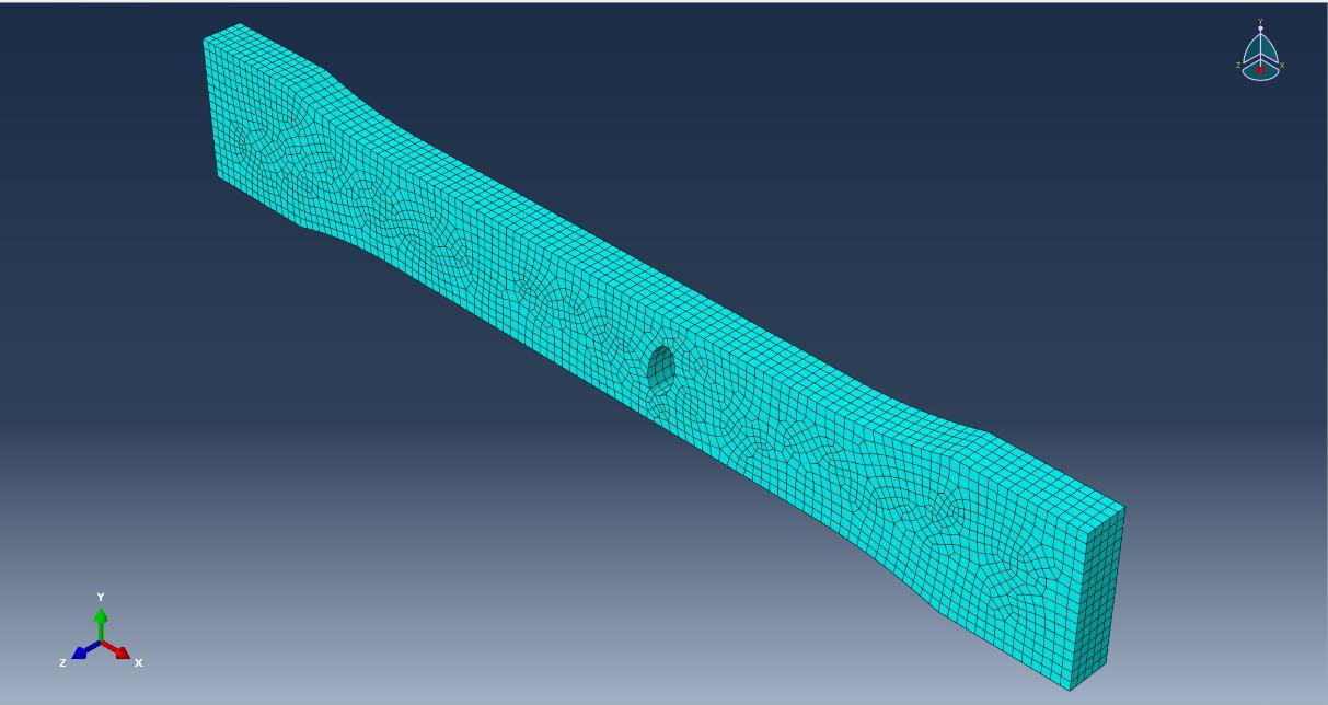 Coarse mesh ABAQUS model